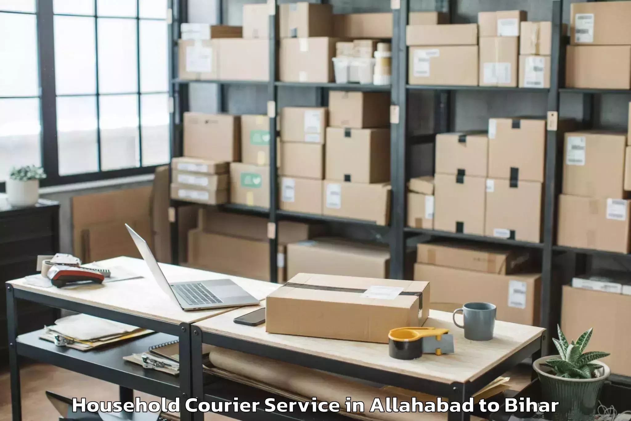 Professional Allahabad to Chanpatia Household Courier